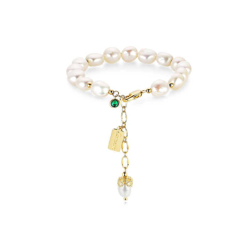Zircon Pearl Bracelet