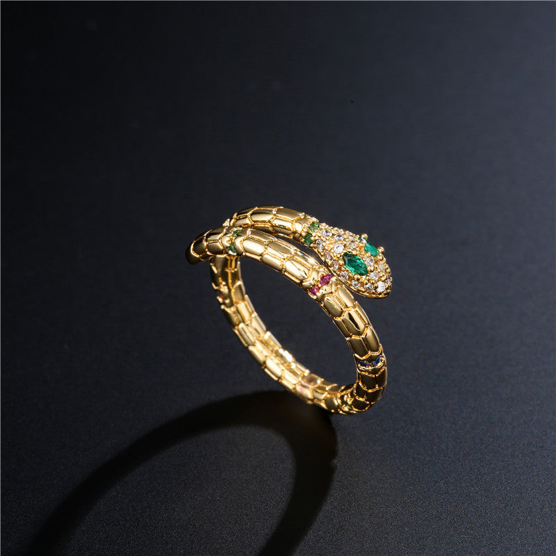 Gold Color Snake Ring