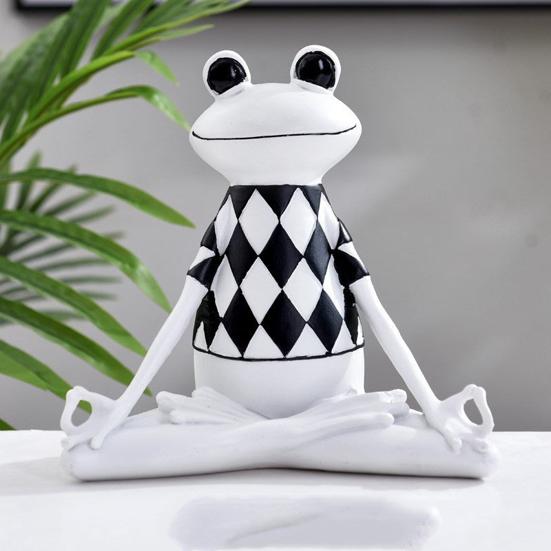 Yoga Frog Figurines  Statue