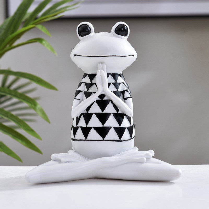 Yoga Frog Figurines  Statue