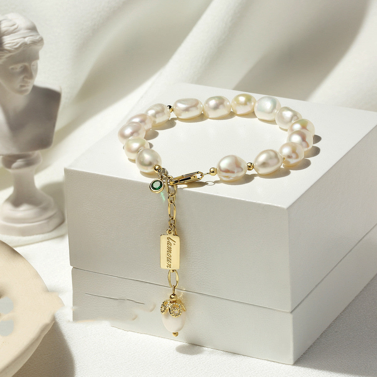 Zircon Pearl Bracelet