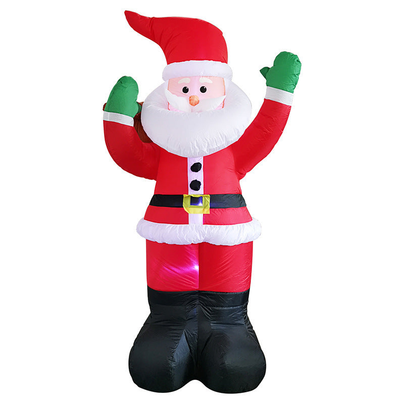 Christmas LED Lights Glowing Santa Tree Snowman Inflatable Doll Outdoor Yard Garden Decor